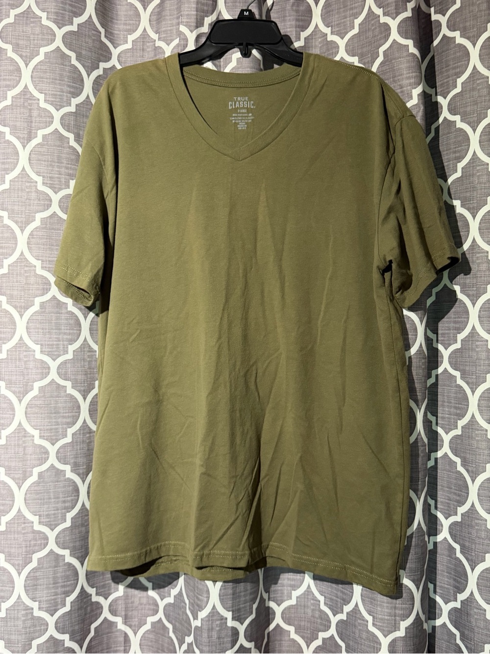 Classic Olive V-Neck Short Sleeve Tee by True Classic